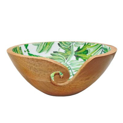 Yarn Bowl - Enamel Coated Mango Wood