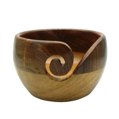 Acacia & Mango Wood Yarn Bowl