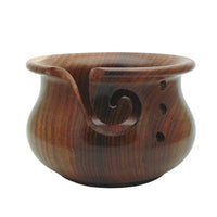 Curvy Mango Wood Yarn Bowl